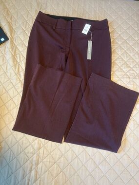 LOFT Women's Wine Straight-Leg Dress Pants